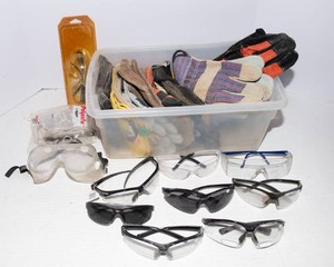 Work Gloves & Safety Glasses