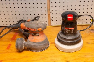 Drill Master Compact Polisher & RIDGID Sander