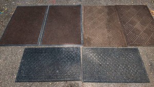 Rubber-Backed Utility Rugs  Set of 6