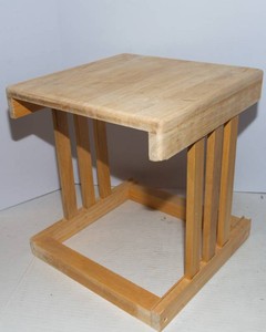 Handmade Raw-Wood Side Table