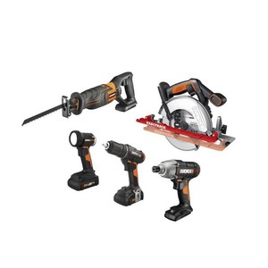 $239 WORX  20-Volt Cordless 5-Tool Combo Kit