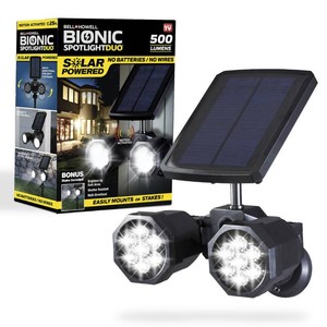 As Seen On TV BellHowell  Bionic Spotlight Duo 500 Lumen Solar Dual Head Spotlight