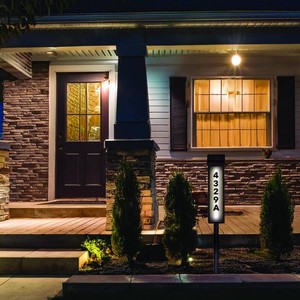 Patriot Lighting  Black Integrated LED Solar Address Sign Light