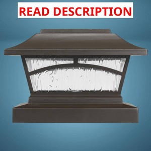 2 PACK Patriot Lighting  Solar Integrated LED Ruso Post Cap Landscape Light