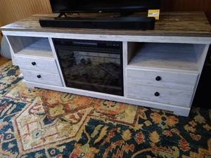 Signature Design Electric Fireplace With Cabinet