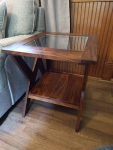 Gorgeous Wood & Glass End Table