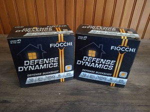 (2) Full Boxes Fiocchi 12 Ga. Defense Buckshot