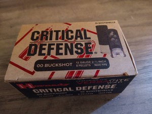 Box of Hornady 12 Ga. Critical Defense Buckshot