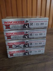 (4) Boxes Winchester Super-X 12 Ga. Rifled Slug Hollow Point Ammo