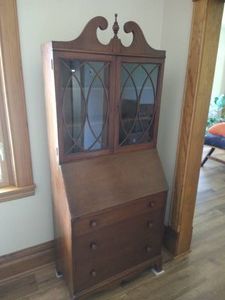 Beautiful Antique Secretary Desk With Keys