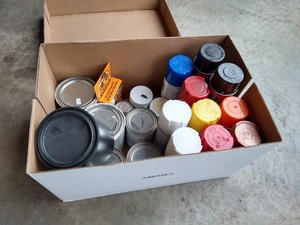 Box of Spray Paints & Other Products