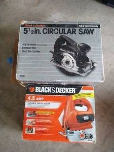(2) Black & Decker Saws - Circular Saw & Jigsaw