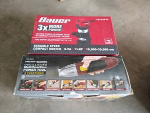 Bauer Router & Chicago Electric Oscillating Tool