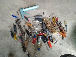 Large Hand Tool Lot - Wrenches, Screwdrivers, Etc