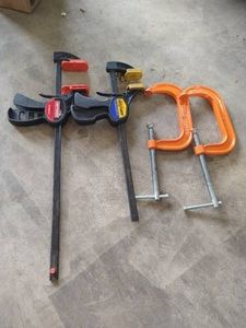 (4) Clamps - (2) Metal C Clamps & (2) Bar Clamps