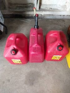 (3) 5 Gallon Gas Containers (Empty)