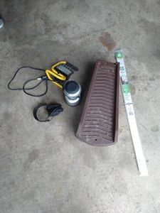 Miscellaneous Lot - Lamps, Door Sweep, Ear Protectors, Etc