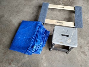 Moving Dolly, Tarps & Small Step Stool