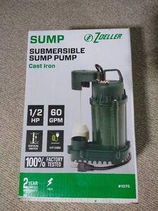 Zoeller Submersible Sump Pump - Brand New