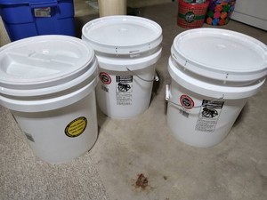 (3) Nice Food Grade Storage Buckets
