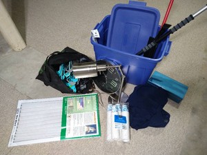 Misc Leftovers Lot - Ice Scrapers, Clock, Etc