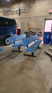 STEEL BENCHES WITH BACKS