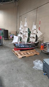 HAND BUILT USS CONSTITUTION WITH INCREDIBLE STORY