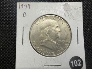 1949-D Silver Franklin Half Dollar