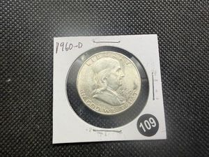 1960-D Silver Franklin Half Dollar