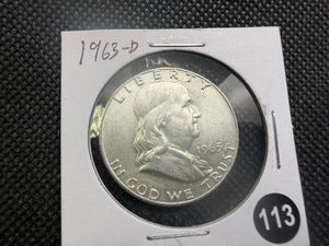 1963-D Silver Franklin Half Dollar