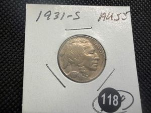 1931-S Buffalo Nickel Marked AU55 When Purchased - Greysheet value for a AU50 is $38.00