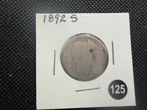 Better Date 1892-S Silver Barber Quarter - Greysheet Value for a G4 is $31.40