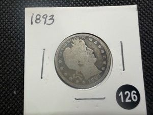1893 Silver Barber Quarter