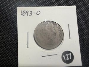1893-O Silver Barber Quarter