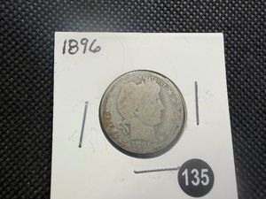 1896 Silver Barber Quarter