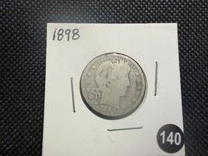 1898 Silver Barber Quarter