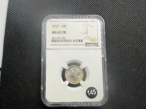 1937 Silver Mercury Dime NGC MS65 FB - NGC Price Guide for an MS65 FB is $48.00
