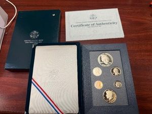 1990 Eisenhower Silver Prestige Mint Set in Original U.S. Mint Package with COA - Greysheet Wholesale Value is $76.48