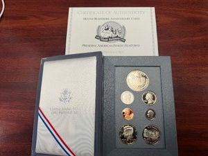 1991-S Mount Rushmore Silver Prestige Mint Set in Original U.S. Mint Package with COA - Greysheet Wholesale Value is $83.13