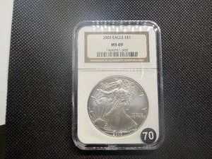 2003 1 Oz. Silver American Eagle NGC MS69  - NGC Price Guide $115