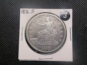 Rare 1876-S Higher Grade Trade Dollar - Greysheet Wholesale Value for an AU58 is $690