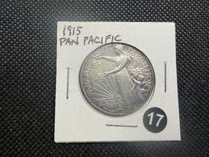 1915 Pan-Pacific Commemorative Silver Half Dollar - Greysheet Wholesale Price for an XF40 is $290