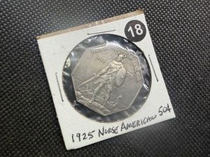 Rare 1925 Thin Silver Norse American Medal - Greysheet Wholesale Price for an XF40 is $240