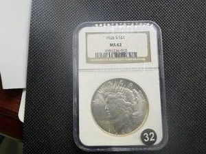 1926-S Peace Silver Dollar NGC MS62 - NGC Price Guide Value for an MS62 is $130