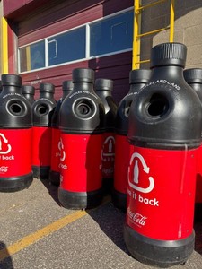 Lot of 14 Coca - Cola Recycling Containers
