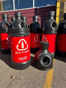 Lot of 14 Coca - Cola Recycling Containers