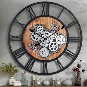 23 Inch Moving Gear Wall Clock $79.99 Retail - Brand New