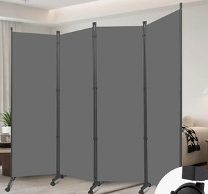 Folding 6ft Room Divider with Rolling Wheels $65.99 Retail - Brand New