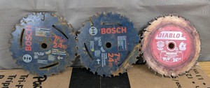Assorted Bosch and Diablo 7-14 Circular Saw Blades G