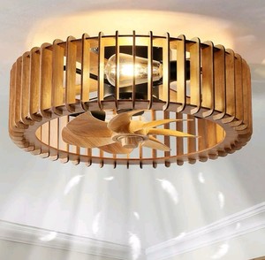 Flush Mount Caged 20 Ceiling Fan with Light $119.99 Retail - Brand New